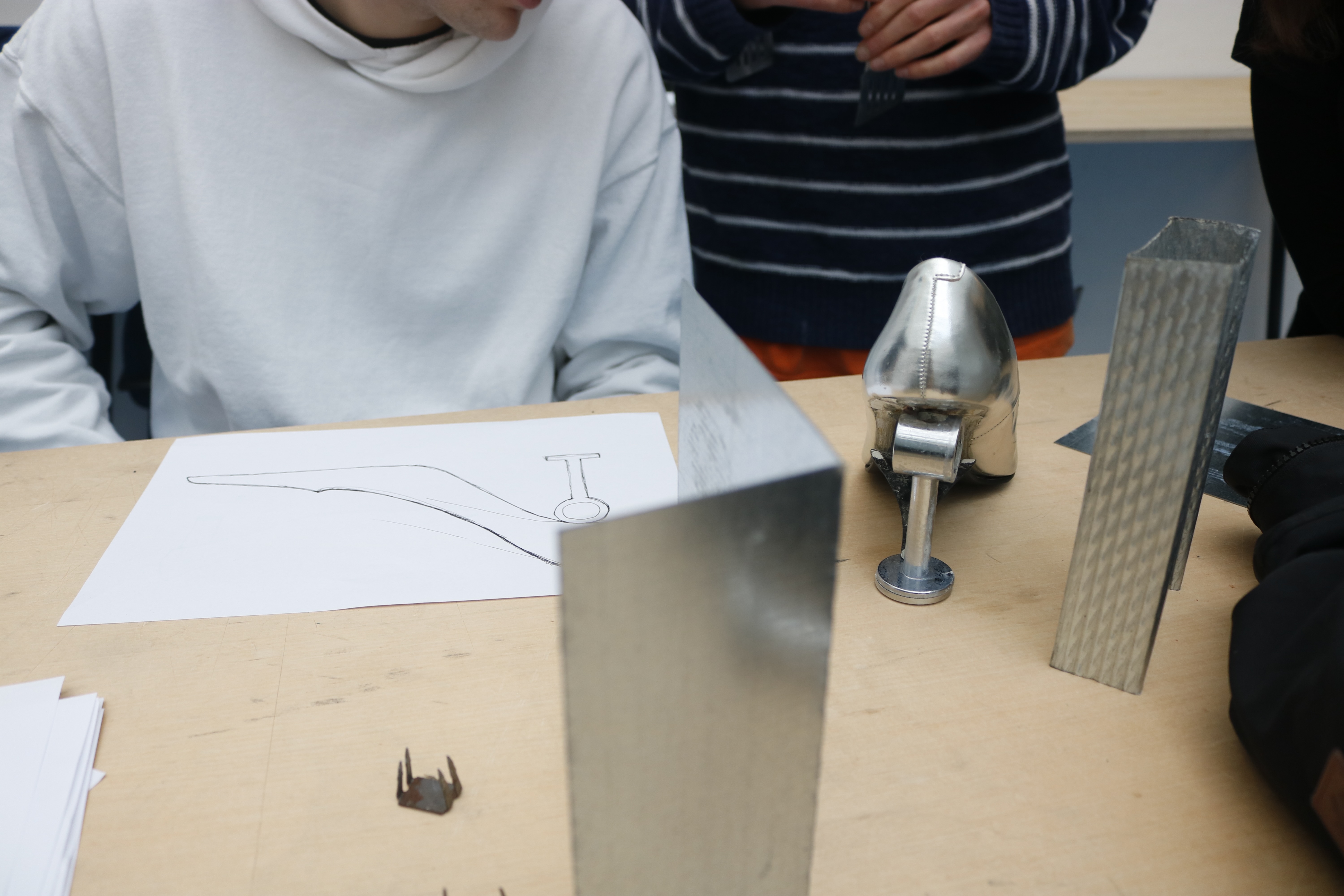 sketching with materials